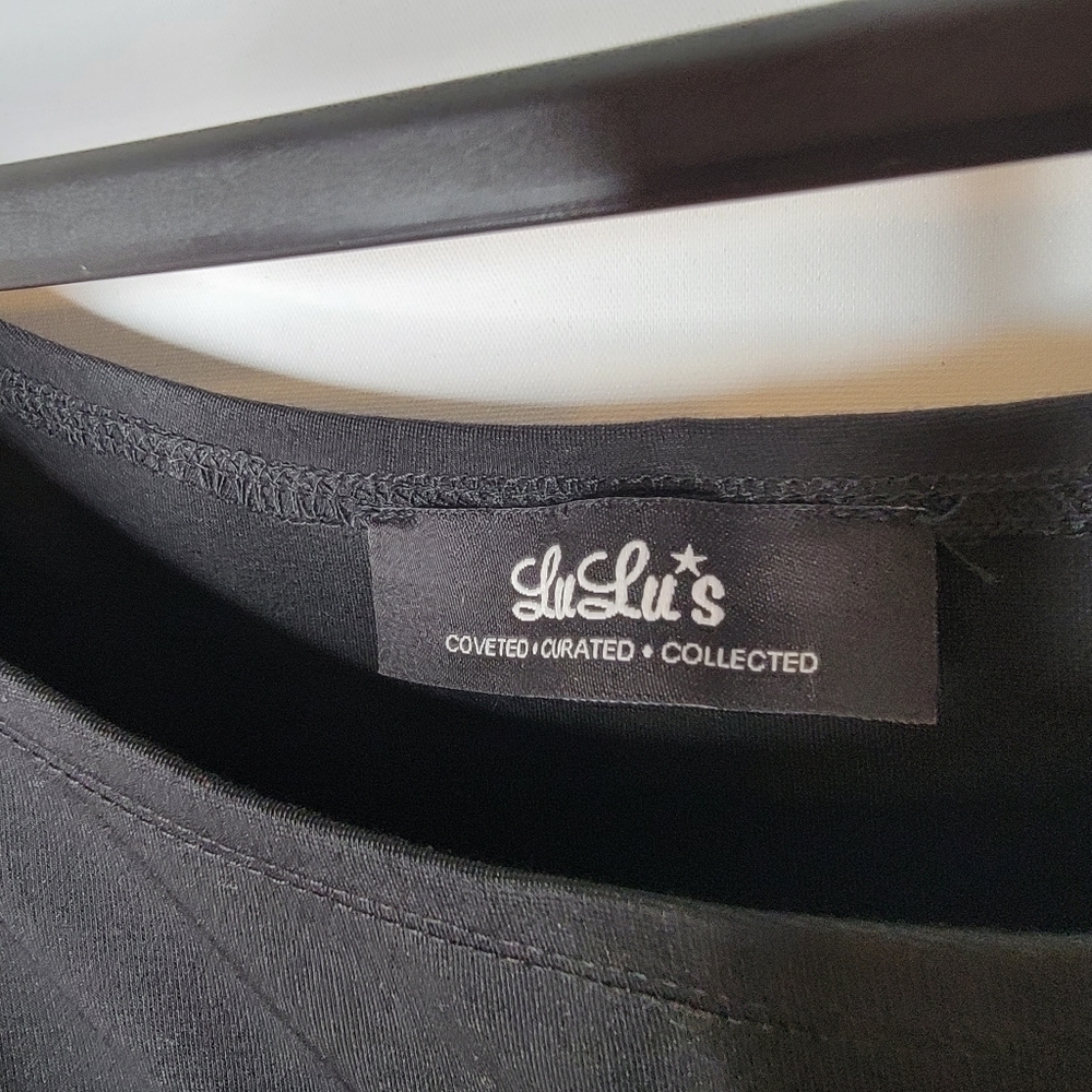Lulu's Fit and Flare Black Skater Dress - Picture 9 of 10